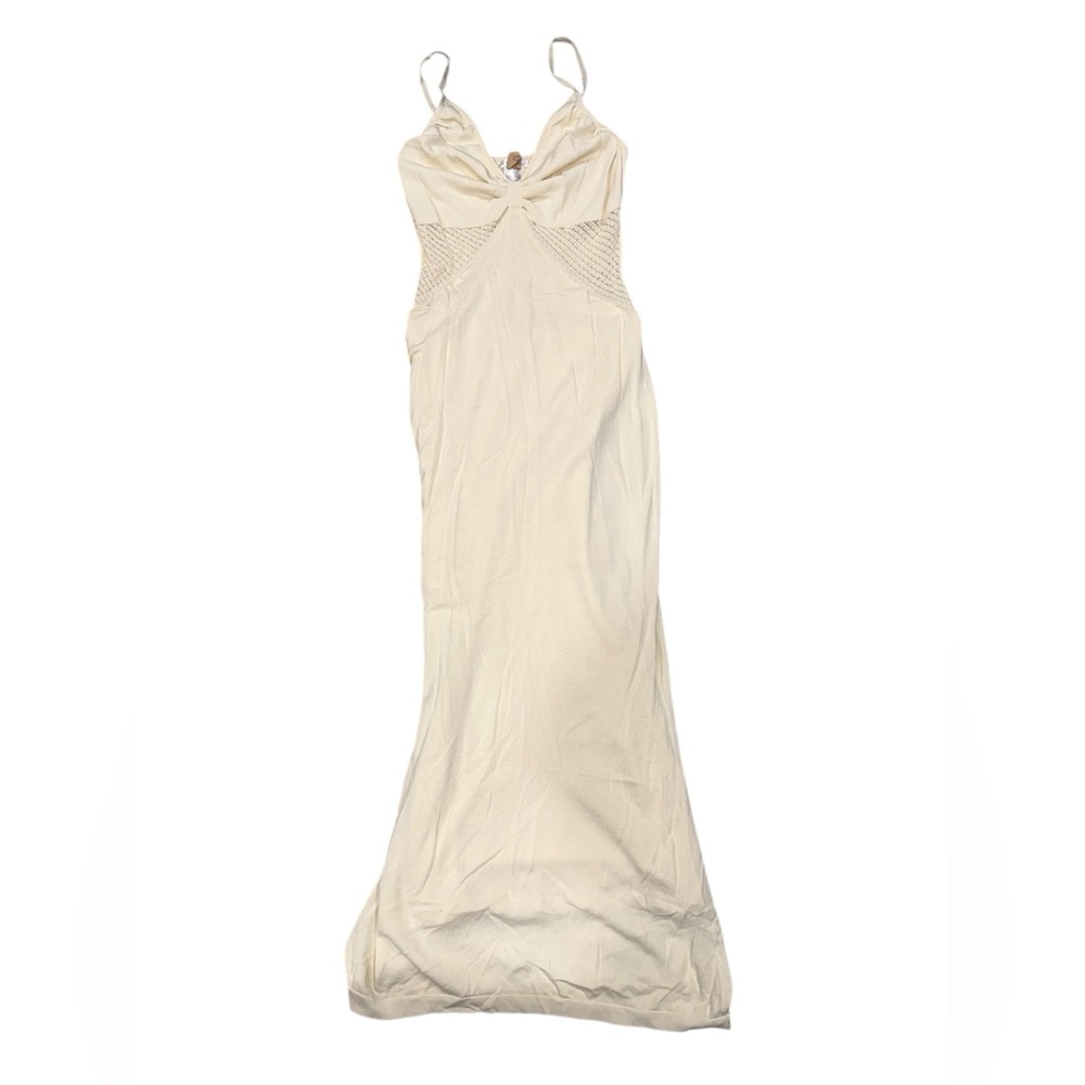 VENUS Cream Maxi Slip Dress - Picture 2 of 6